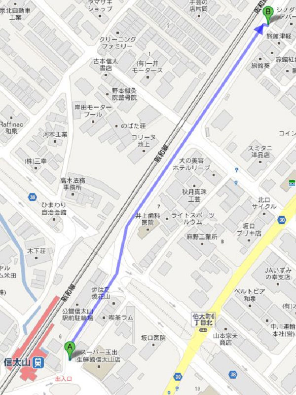 信太山新地への行き方1